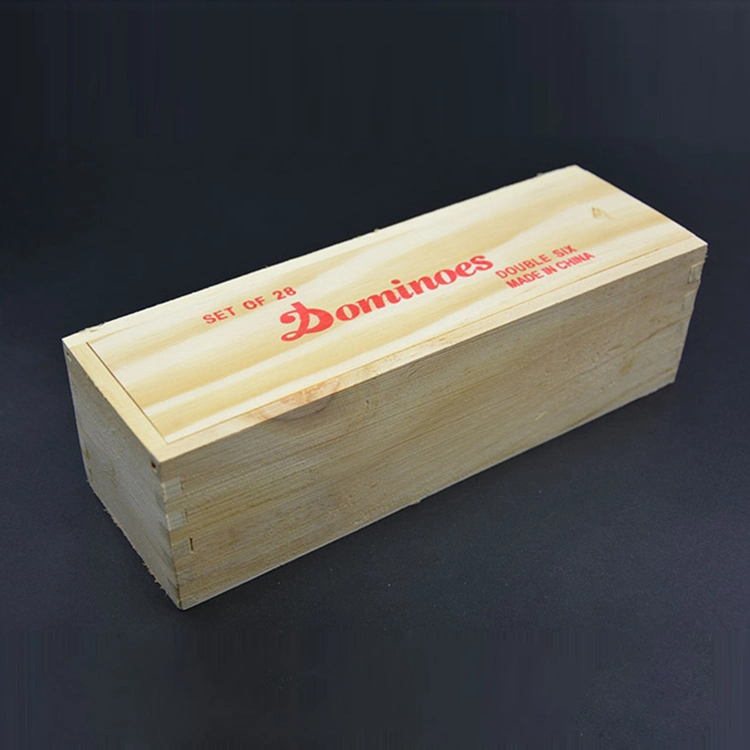 Modern Customized Wooden Plastic Domino Set with Packaging Box