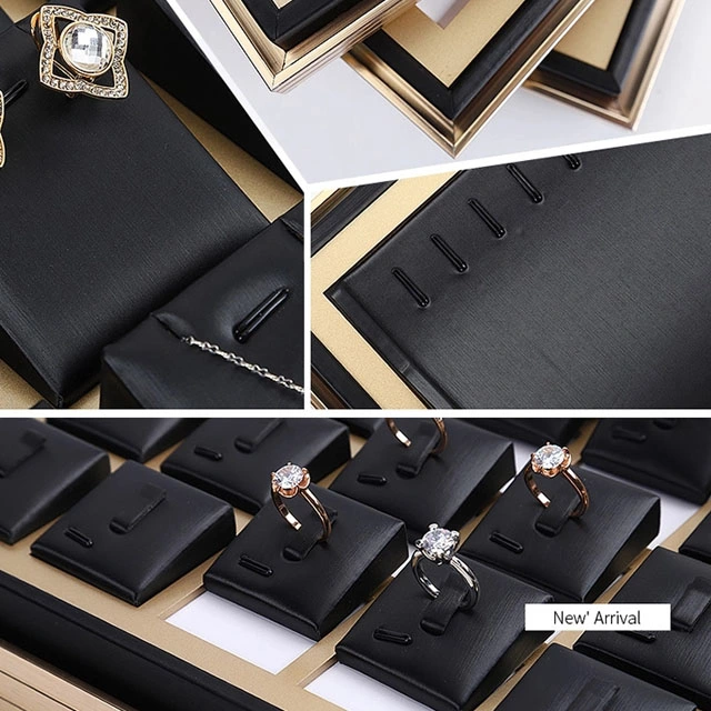 2023 New Craft Manufacturing Hot Selling PU Leather Earrings Necklace Ring Bracelet Plate Jewelry Display Storage Tray
