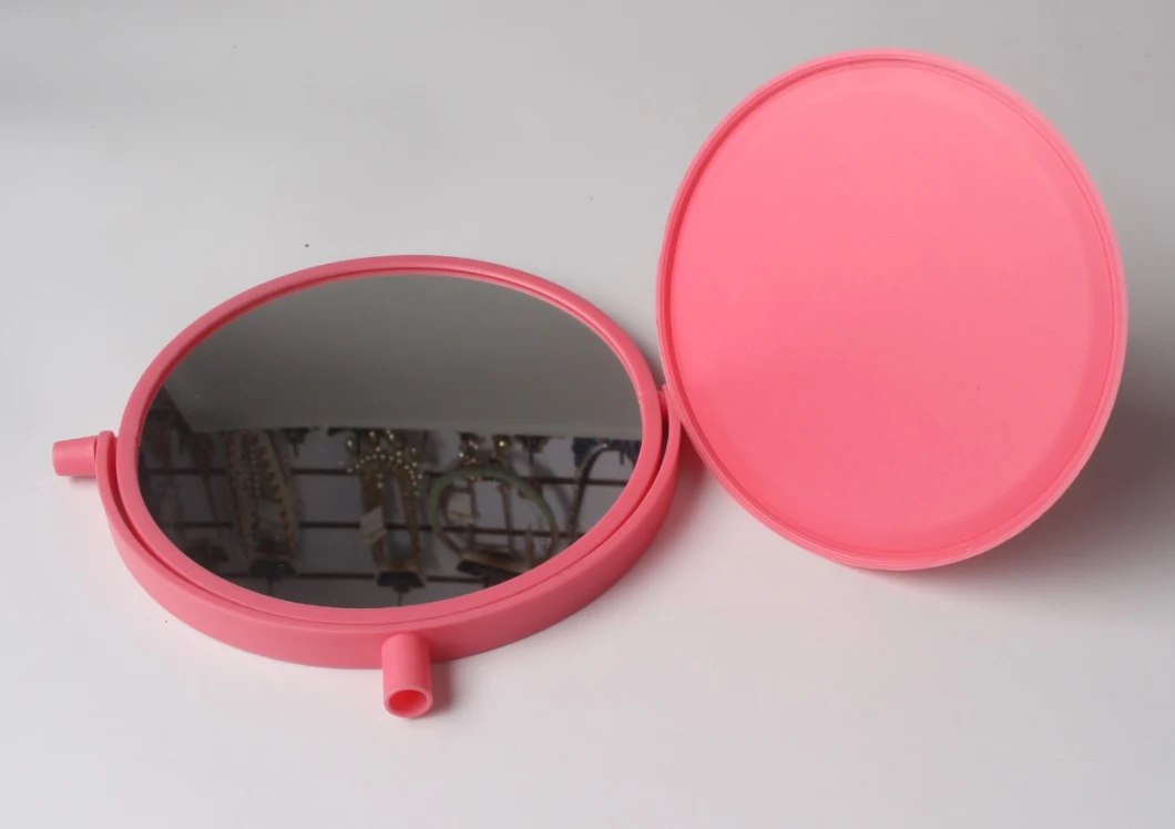 Double Sides Magmifying Makeup Desktop Plastic Mirror