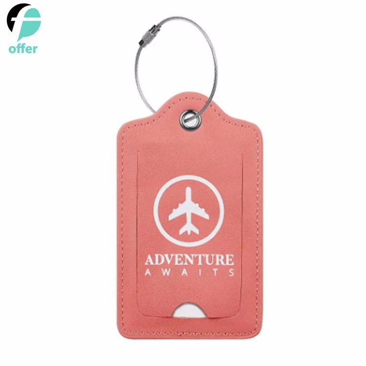 Premium PU Leather Luggage Tags Privacy Protection Travel Bag Labels Suitcase Tags