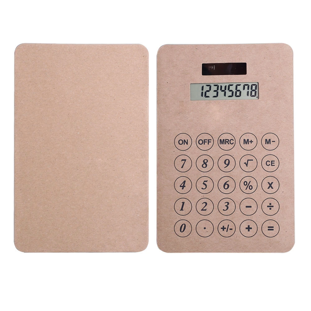 Mini Solar Calculator Creative Promotion Gift Kraft Paper Cover Mouse Pad