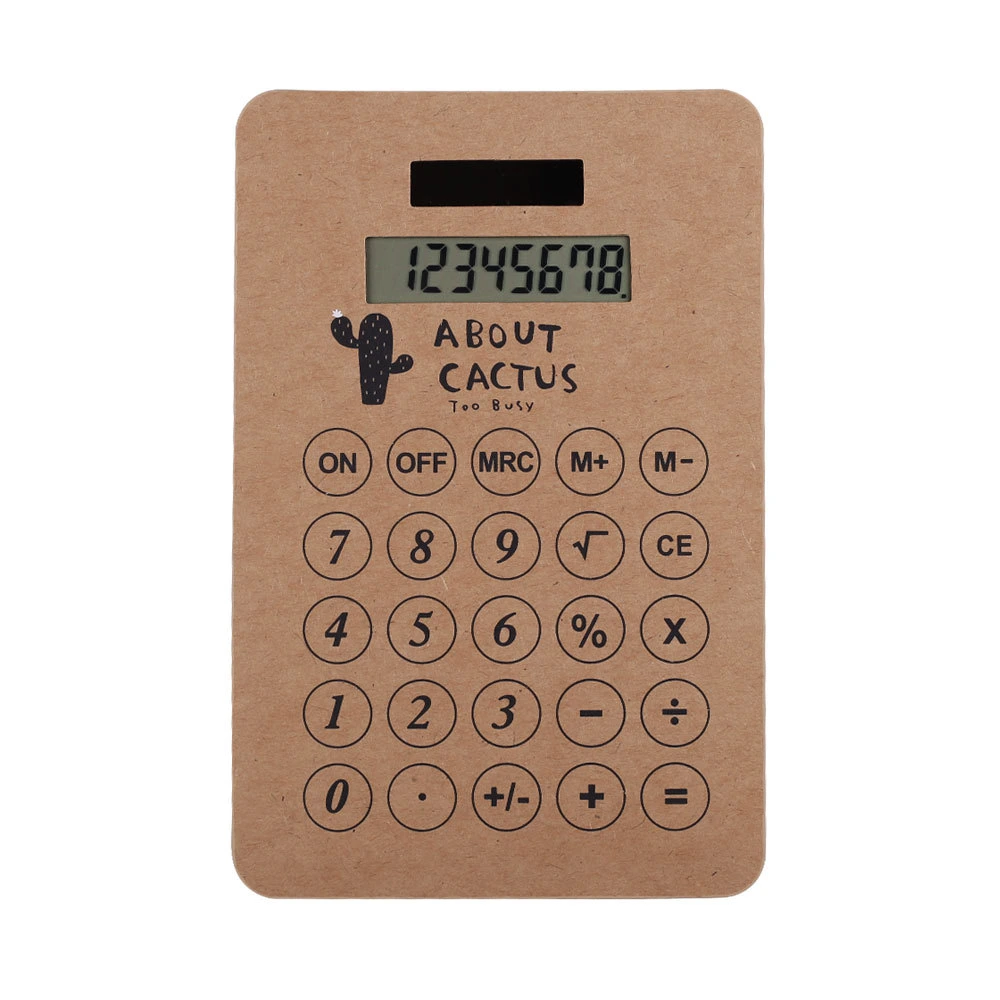 Mini Solar Calculator Creative Promotion Gift Kraft Paper Cover Mouse Pad