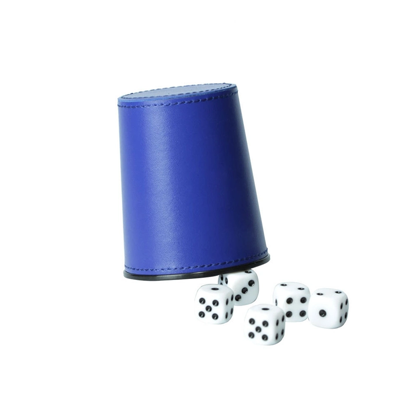 Direct Selling PU Black Leather Color Cup Dice Cup Gift Throwing Cup Dice Cup Can Be Customized Logo