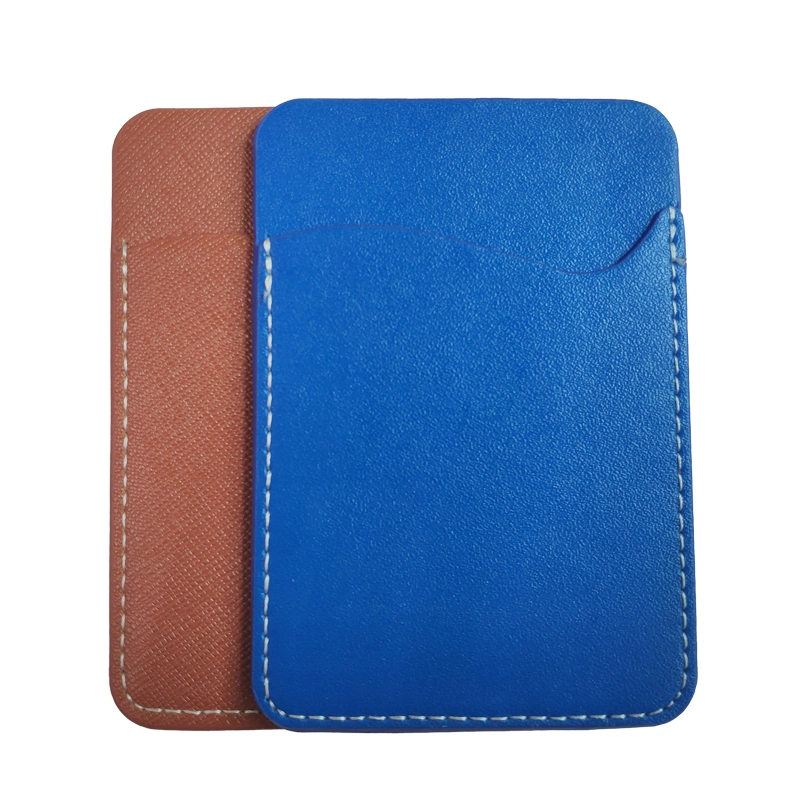 Factory OEM Adhesive Phone Wallet PU Leather Cell Phone Card Holder for All Smartphones & Cases