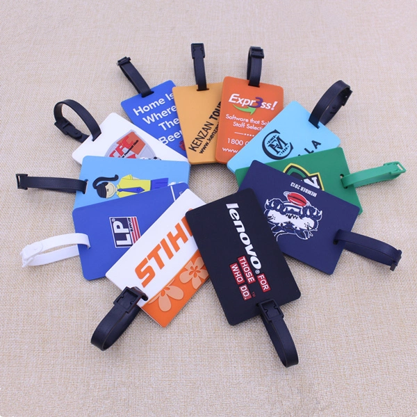 Wholesale Airplane Customized 3D Soft PVC Travel Baggage Luggage Tags