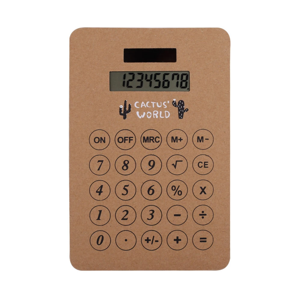 Mini Solar Calculator Creative Promotion Gift Kraft Paper Cover Mouse Pad