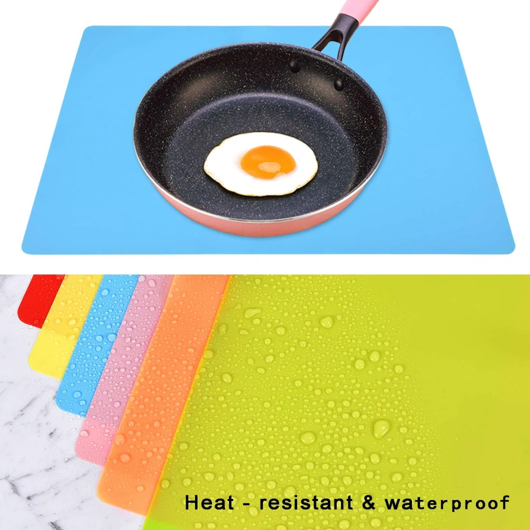 Silicone Placemats, Placemats for Dining Kitchen Table Waterproof, Silicone Placemats Colorful for Kids Baby Toddler Non Slip, Placemats Heat Resistant