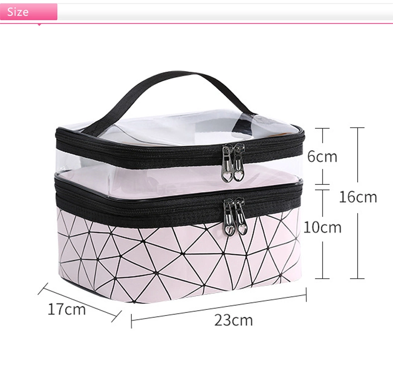 Multifunction Travel Clear Makeup Bag Fashion Diamond Cosmetic Bag Toiletries Organizer Waterproof Females Storage Make up Cases