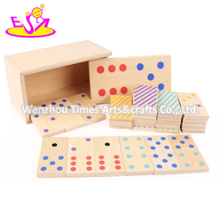 Top Sale Educational Wooden Domino Set with Customize W15A079