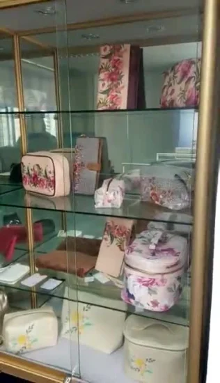 크리스마스 휴대용 럭셔리 여성 핑크 여행 방수 메이크업 화장품 가방 케이스